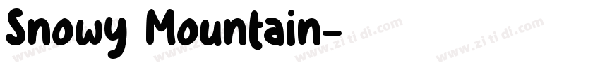 Snowy Mountain字体转换